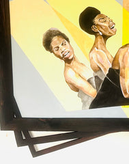 Nina Nina Nina Simone Original w/Custom Made Shou Sugi Ban "Japanese Wood Burn" Frame (A Kamil Noland Collaboration)