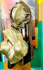The Silver Lady Collaboration Sculpture by Kamil/Noland
