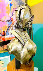 The Silver Lady Collaboration Sculpture by Kamil/Noland